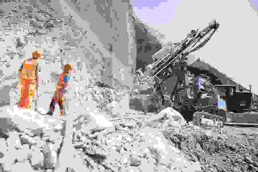 The rock conditions are continuously assessed and the safety measures are adjusted accordingly.